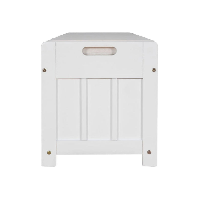Banc de rangement à chaussures rembourré à trois portes