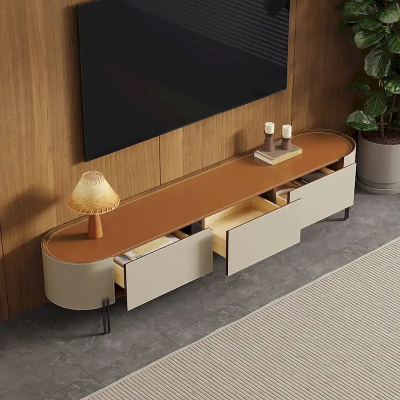 Meuble TV en cuir