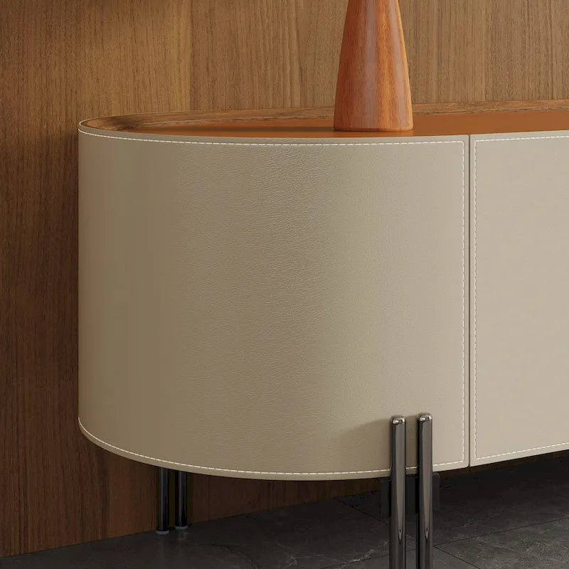 Meuble TV en cuir