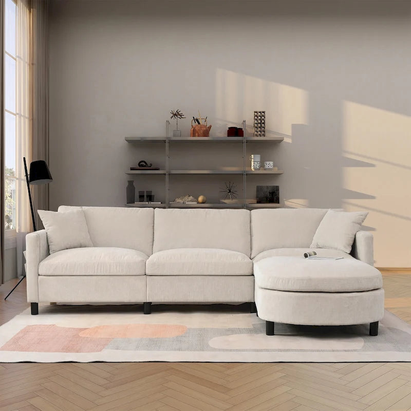 Canapé (incluant un pouf et des coussins amovibles)