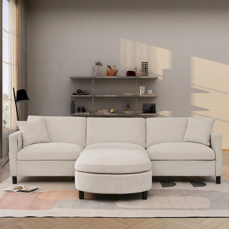 Canapé (incluant un pouf et des coussins amovibles)