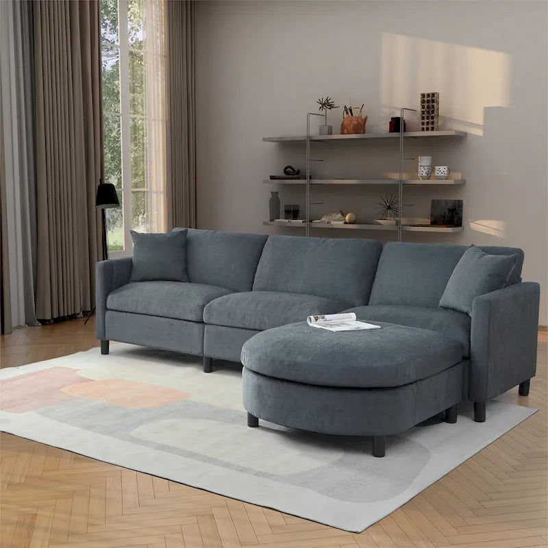 Canapé (incluant un pouf et des coussins amovibles)