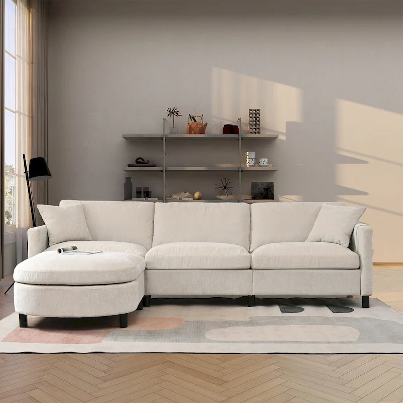 Canapé (incluant un pouf et des coussins amovibles)
