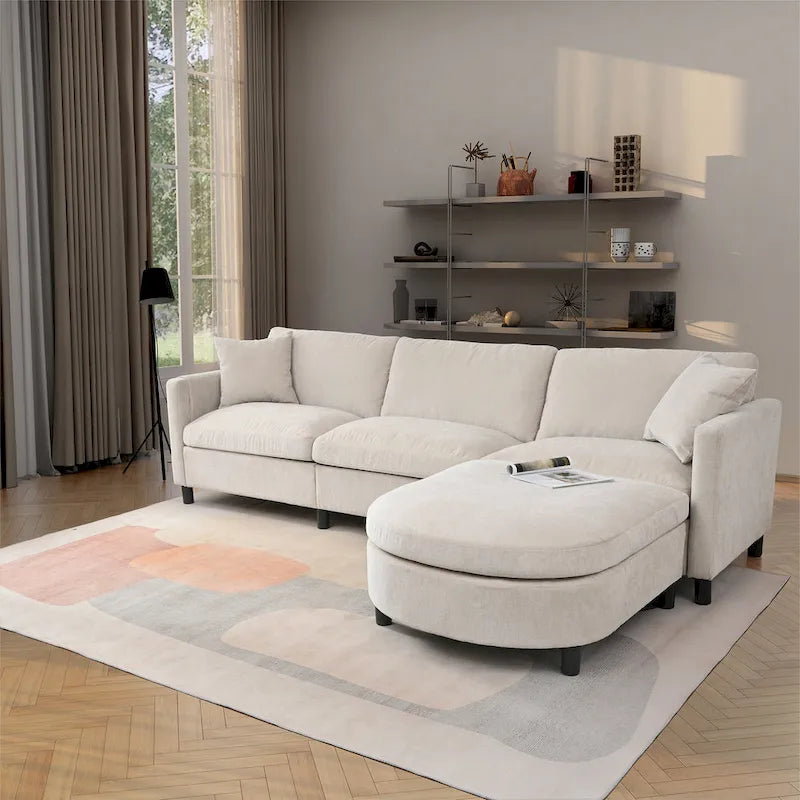 Canapé (incluant un pouf et des coussins amovibles)