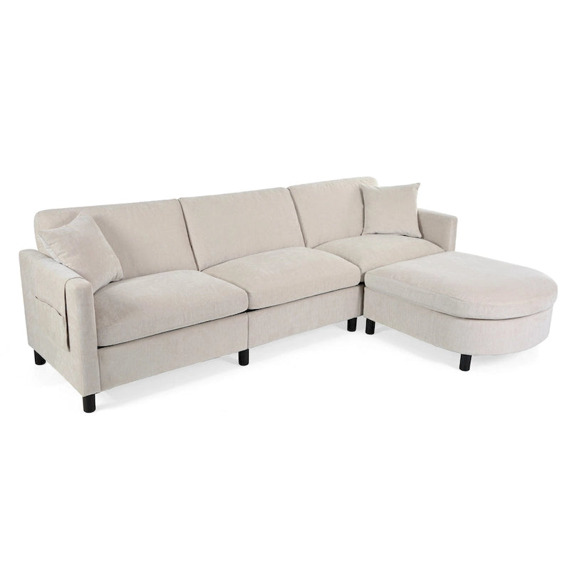 Canapé (incluant un pouf et des coussins amovibles)