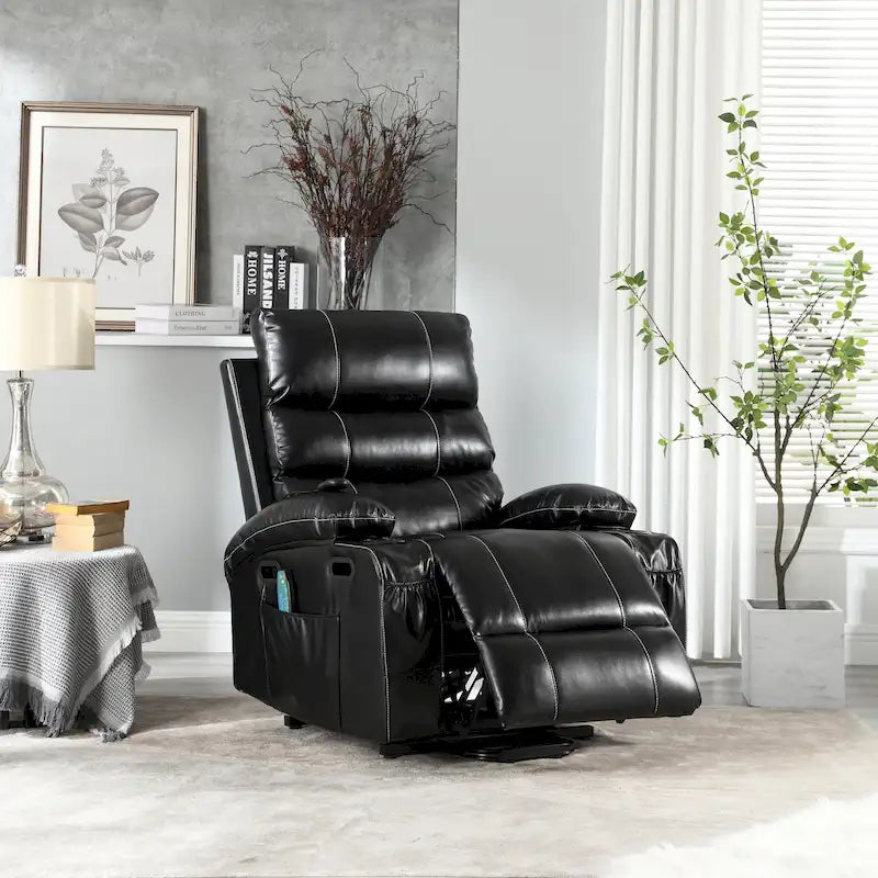 Fauteuil inclinable électrique, massant et chauffant pour personnes âgées