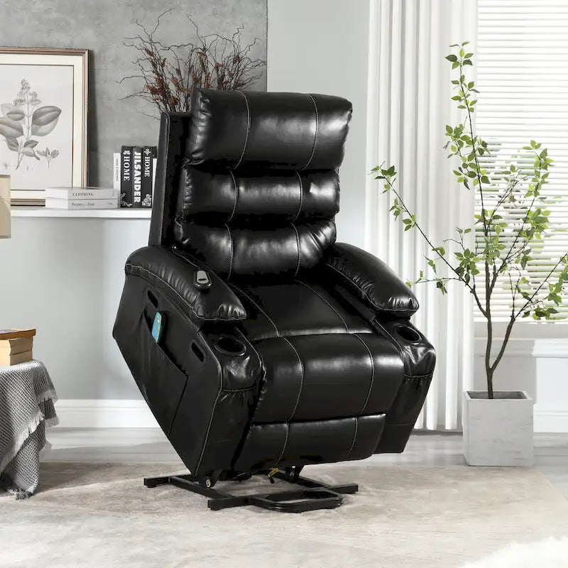 Fauteuil inclinable électrique, massant et chauffant pour personnes âgées
