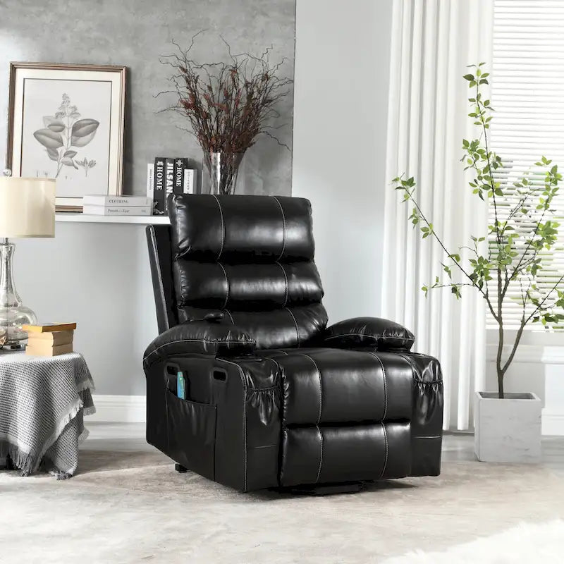 Fauteuil inclinable électrique, massant et chauffant pour personnes âgées