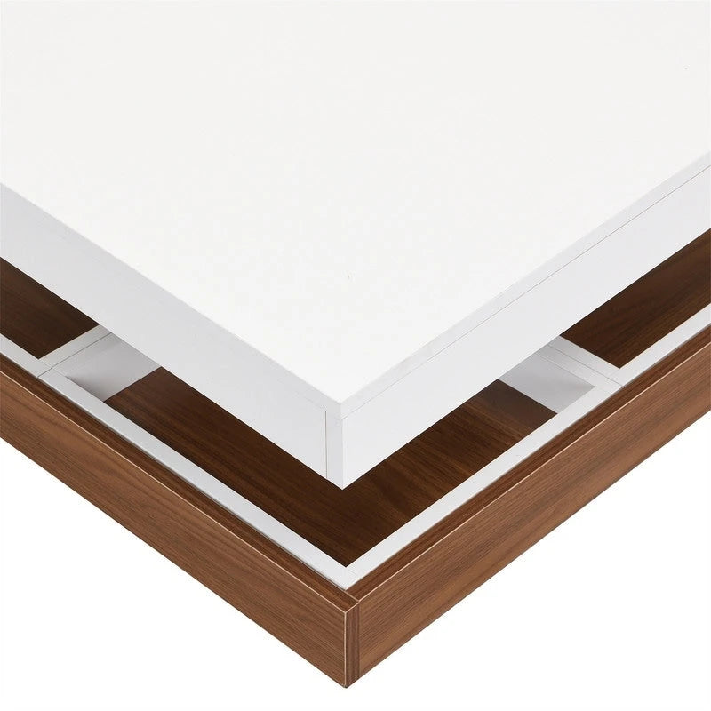 Table basse rotative carrée moderne