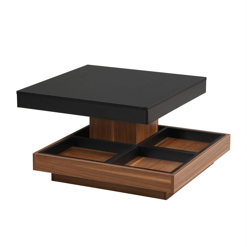 Table basse rotative carrée moderne