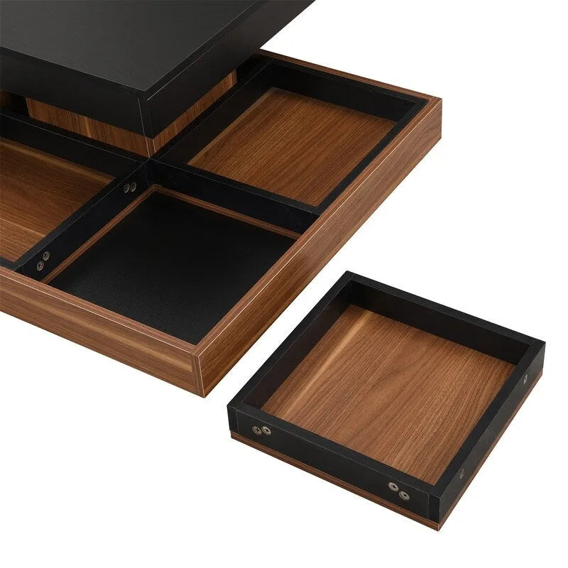 Table basse rotative carrée moderne