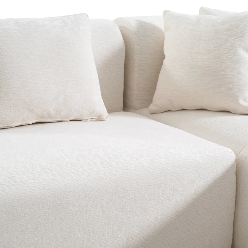 Canapé d'angle quatre places en polyester