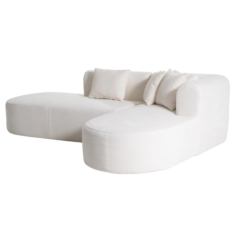 Canapé d'angle quatre places en polyester