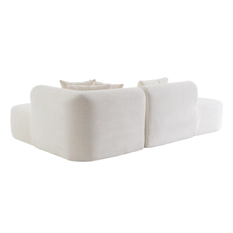 Canapé d'angle quatre places en polyester