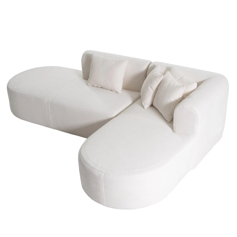 Canapé d'angle quatre places en polyester