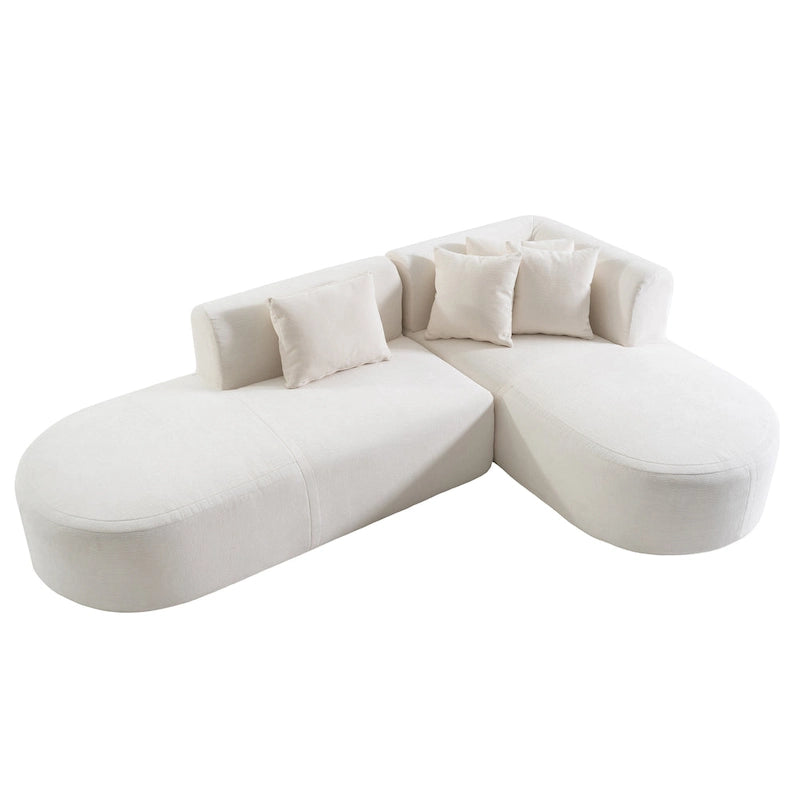 Canapé d'angle quatre places en polyester