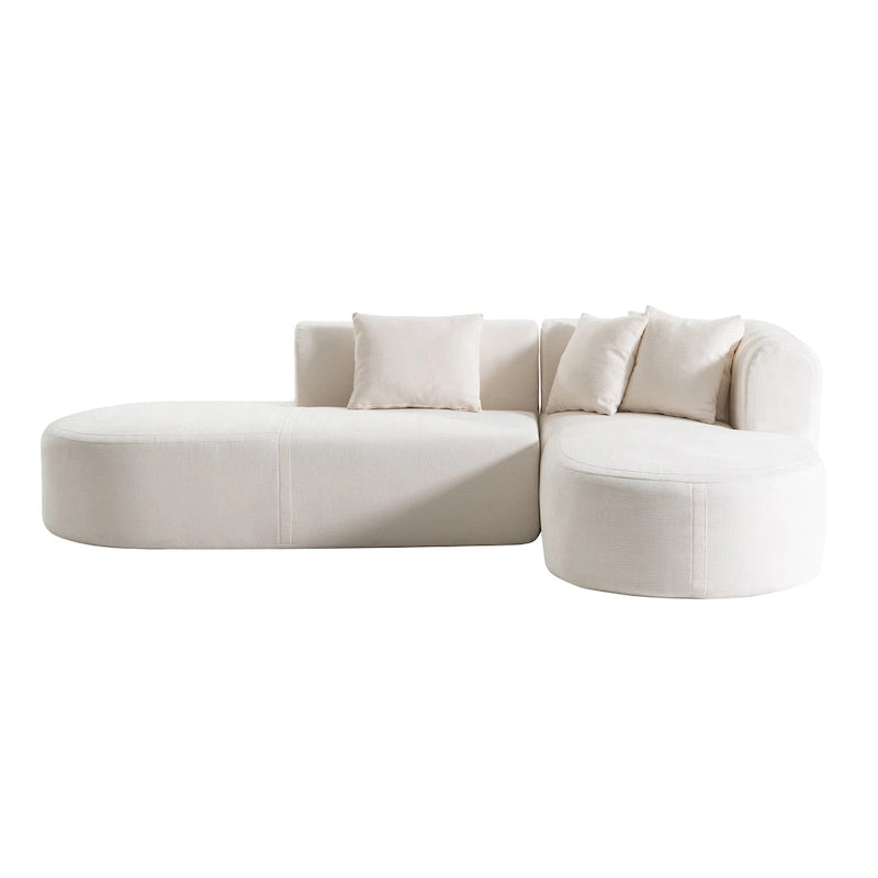 Canapé d'angle quatre places en polyester