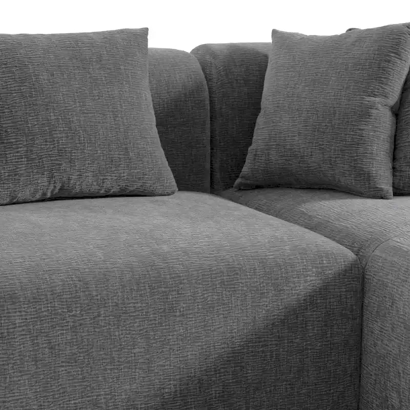Canapé d'angle quatre places en polyester