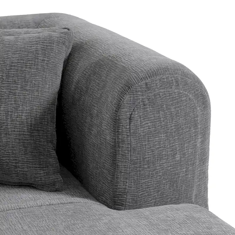 Canapé d'angle quatre places en polyester