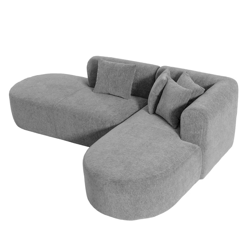 Canapé d'angle quatre places en polyester