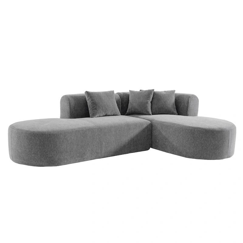 Canapé d'angle quatre places en polyester