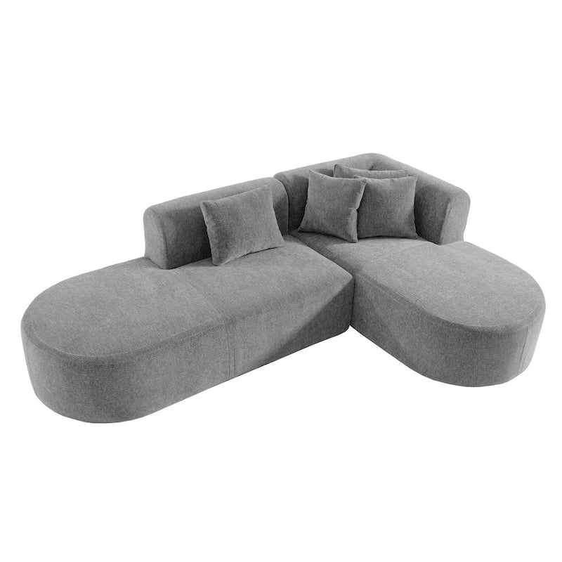 Canapé d'angle quatre places en polyester
