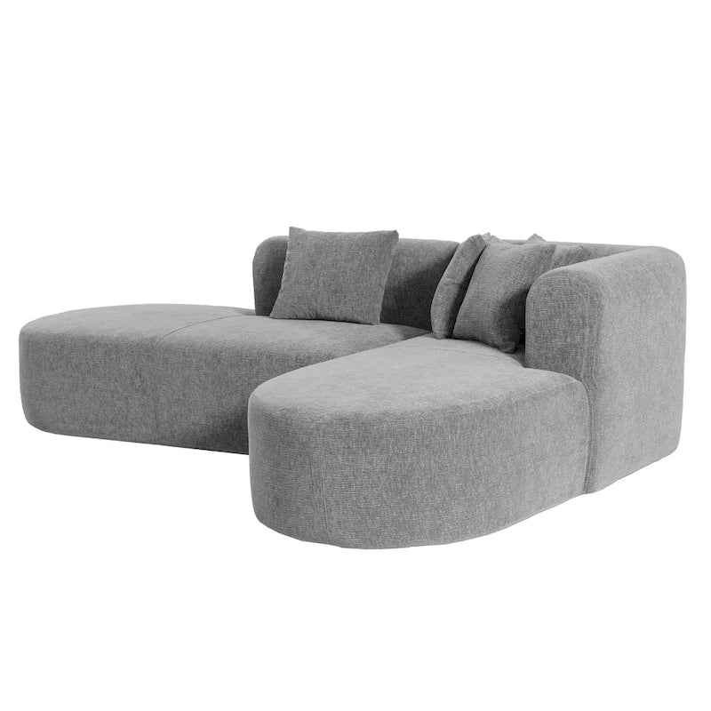 Canapé d'angle quatre places en polyester