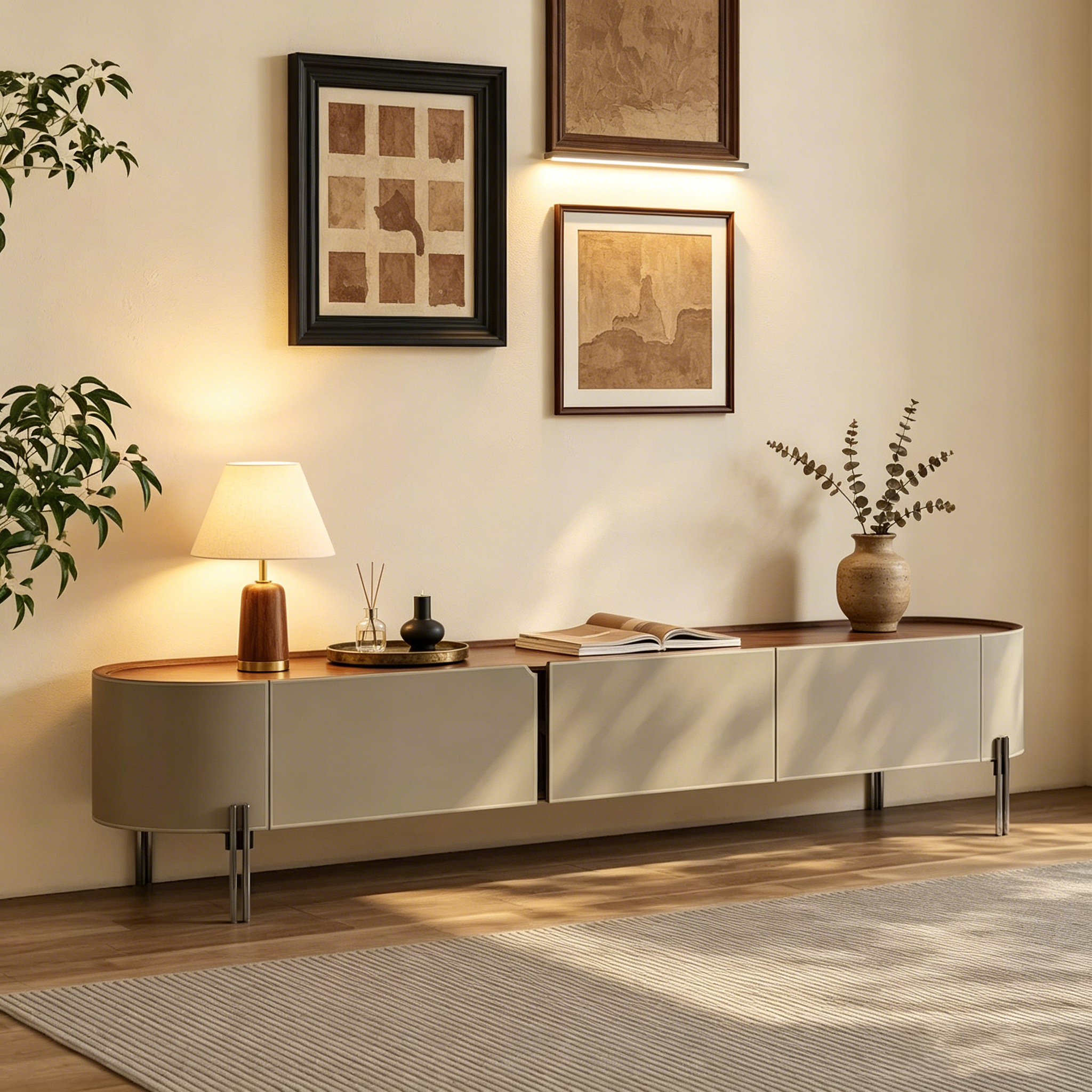 Meuble TV en cuir