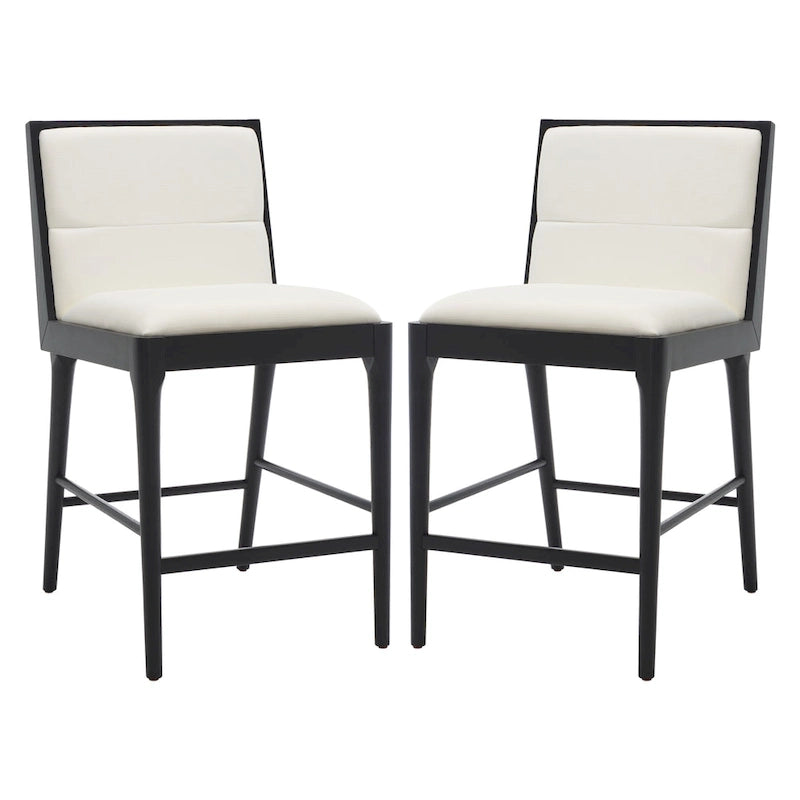 Chaises de bar en lin pour îlot de cuisine (Lot de 2)