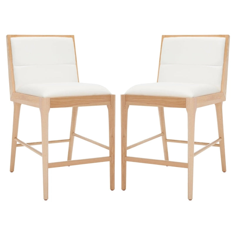 Chaises de bar en lin pour îlot de cuisine (Lot de 2)