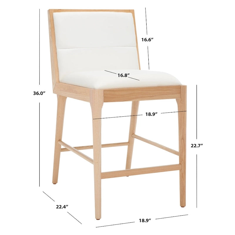 Chaises de bar en lin pour îlot de cuisine (Lot de 2)