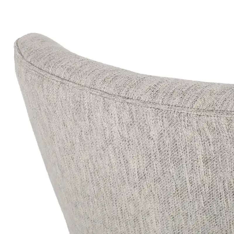 Chaises de salle à manger en bois massif avec revêtement en tissu (Lot de 2)