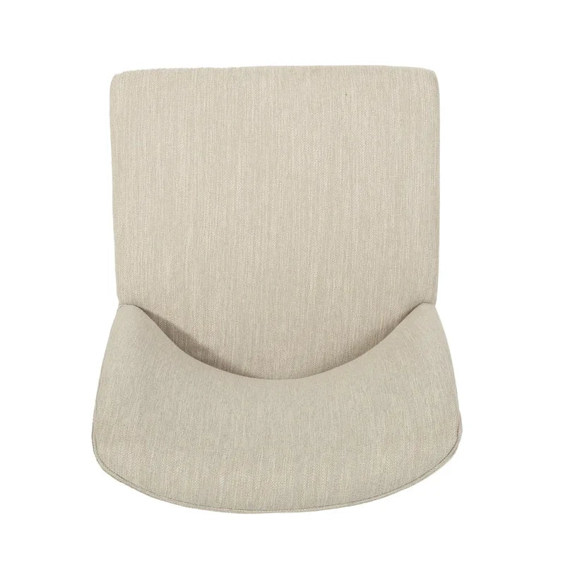 Chaises de salle à manger en bois massif avec revêtement en tissu (Lot de 2)