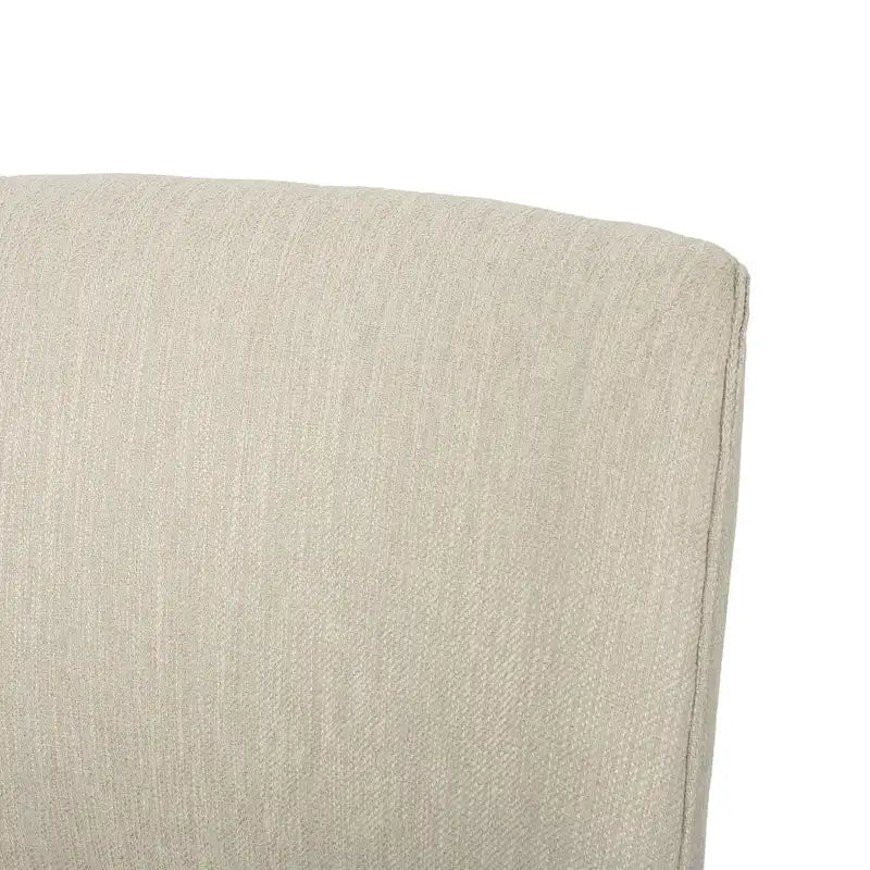 Chaises de salle à manger en bois massif avec revêtement en tissu (Lot de 2)