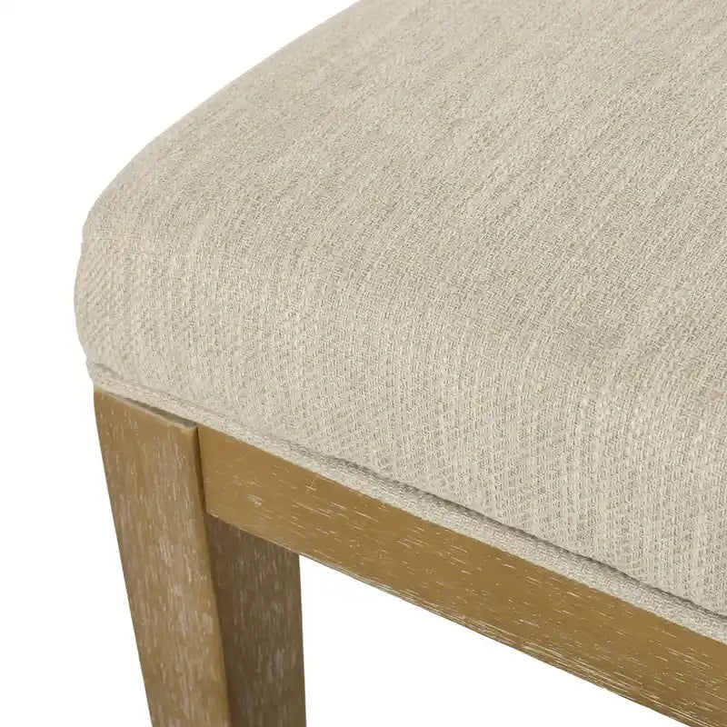 Chaises de salle à manger en bois massif avec revêtement en tissu (Lot de 2)