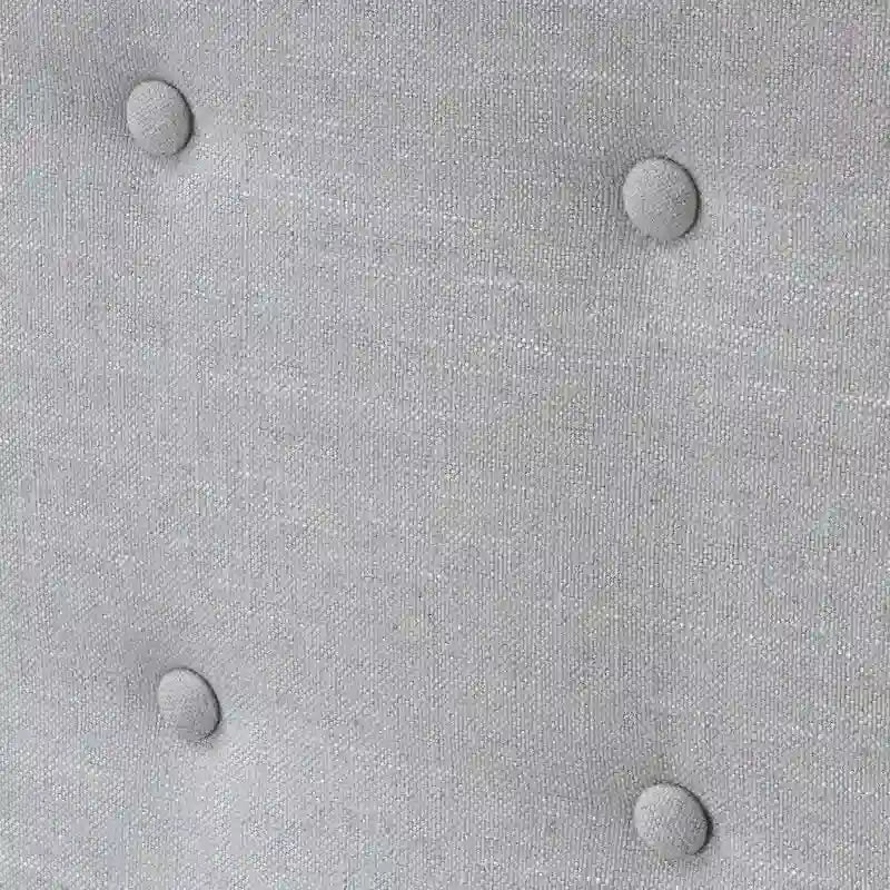 Tête de lit réglable en tissu avec oreilles et garniture cloutée