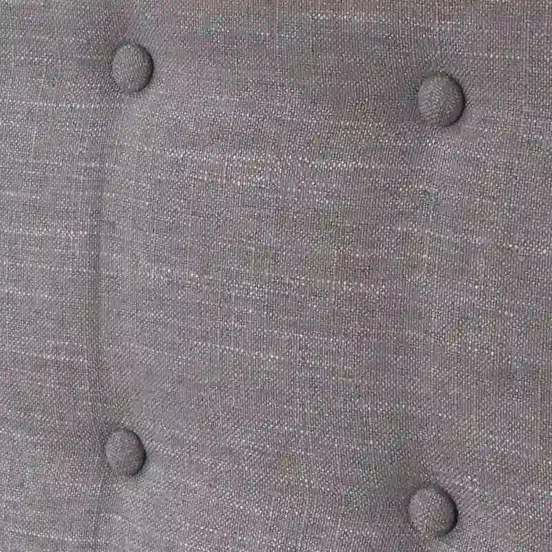 Tête de lit réglable en tissu avec oreilles et garniture cloutée