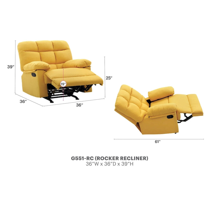 Fauteuil inclinable en tissu
