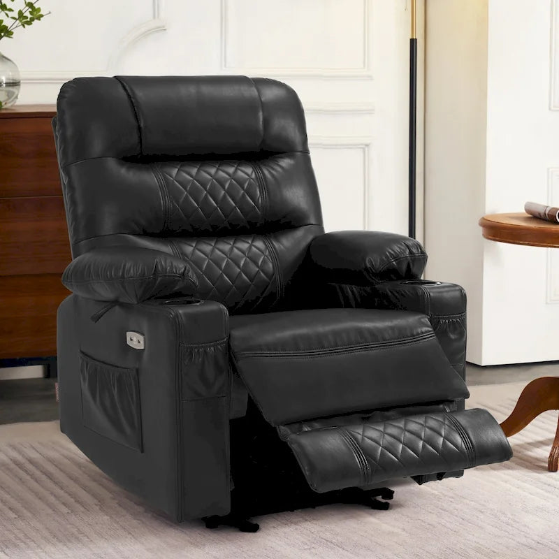 Fauteuil inclinable électrique massant et chauffant