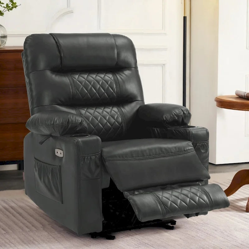 Fauteuil inclinable électrique massant et chauffant