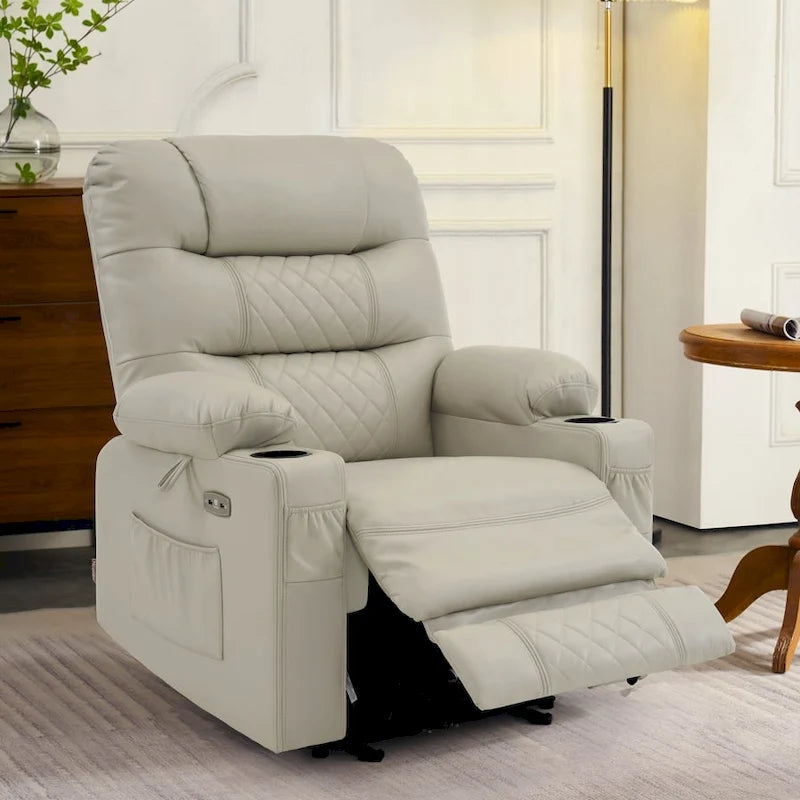 Fauteuil inclinable électrique massant et chauffant