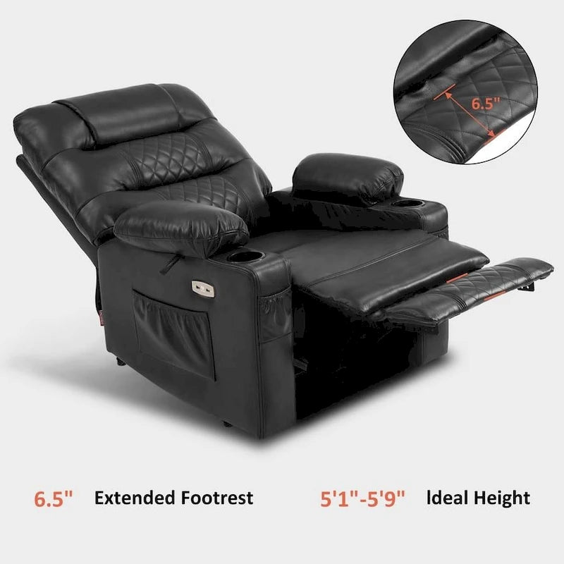 Fauteuil inclinable électrique massant et chauffant