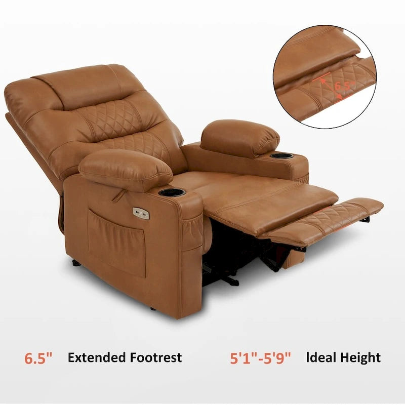 Fauteuil inclinable électrique massant et chauffant
