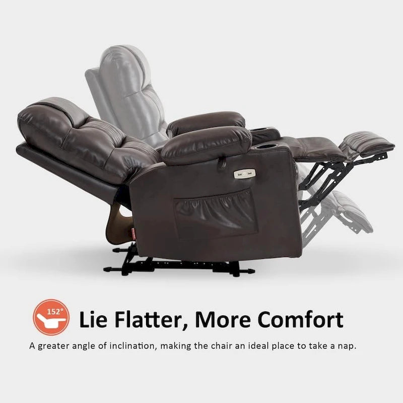 Fauteuil inclinable électrique massant et chauffant