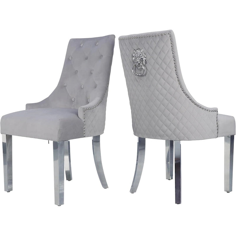 Chaises de salle à manger en velours (lot de 2)