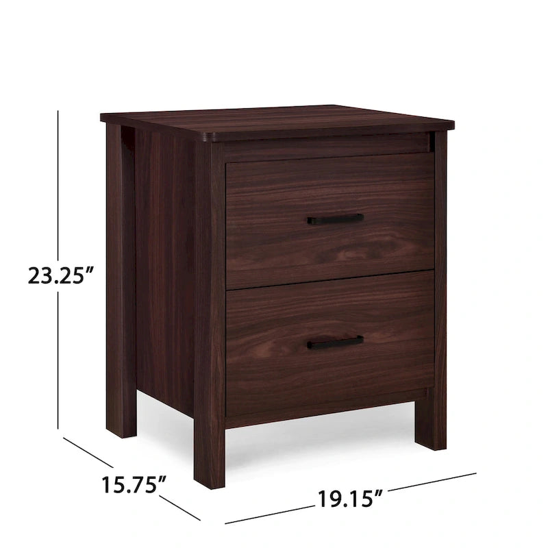 Table de chevet à deux tiroirs de style moderne