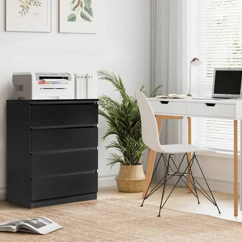 Commode de chambre moderne en bois à 4 tiroirs