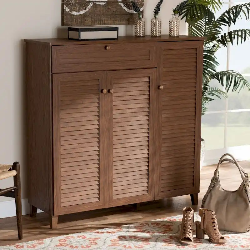 Meuble à chaussures moderne à 11 niveaux en bois