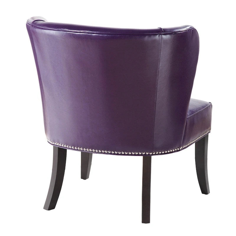 Fauteuil d'appoint violet sans accoudoirs