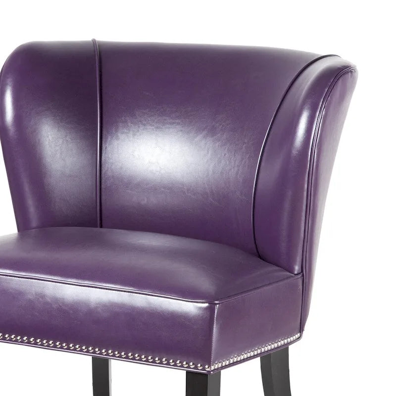 Fauteuil d'appoint violet sans accoudoirs